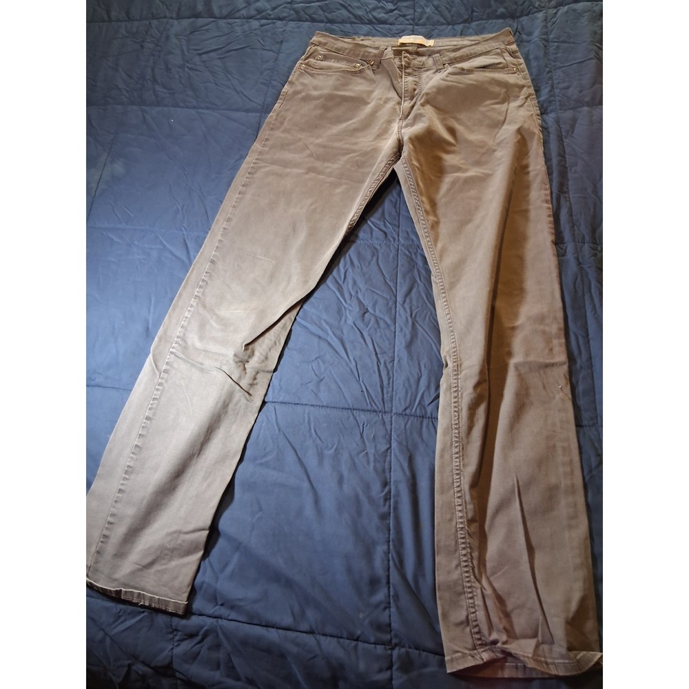 Wrangler Straight Fit Flex Pants Mens 34x34 Flex‎ Fit Charcoal Gray Stretch